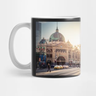 Melbourne's Flinders St Station at Sunset Mug